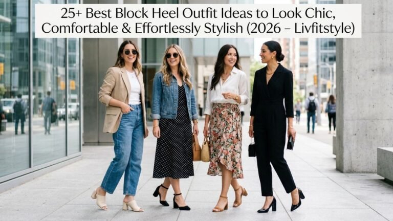 25+ Best Block Heel Outfit Ideas to Look Chic, Comfortable & Effortlessly Stylish (Livfitstyle)