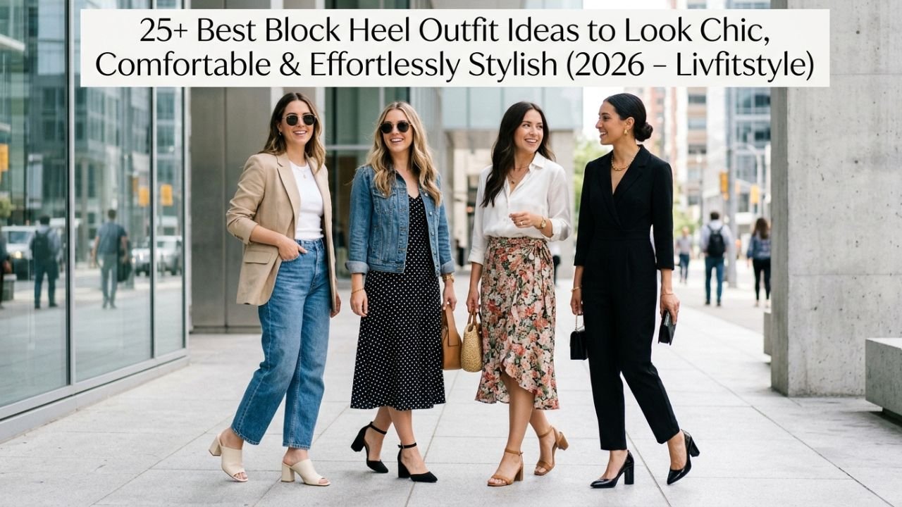 25+ Best Block Heel Outfit Ideas to Look Chic, Comfortable & Effortlessly Stylish (Livfitstyle)