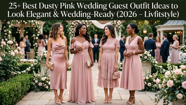 25+ Best Dusty Pink Wedding Guest Outfit Ideas to Look Elegant & Wedding-Ready (2026)