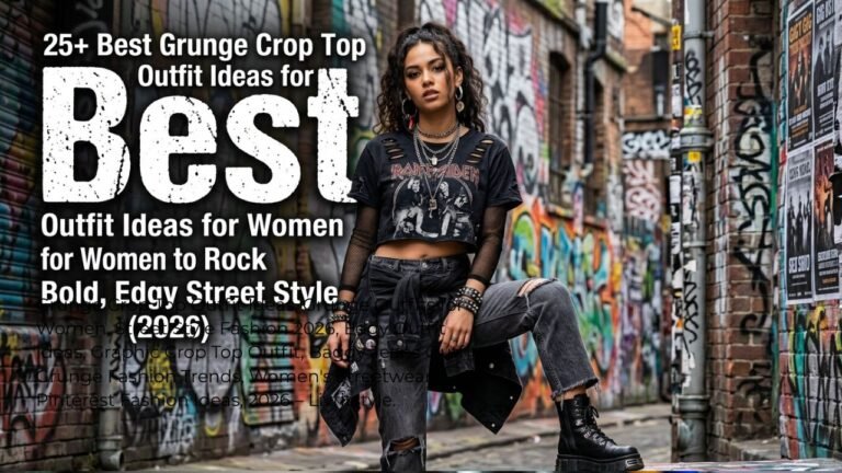 25+ Best Grunge Crop Top Outfit Ideas for Women to Rock Bold, Edgy Street Style