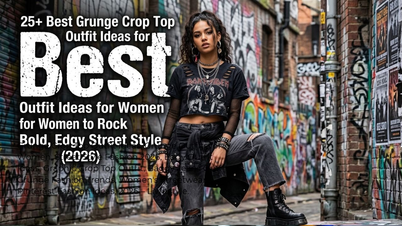 25+ Best Grunge Crop Top Outfit Ideas for Women to Rock Bold, Edgy Street Style