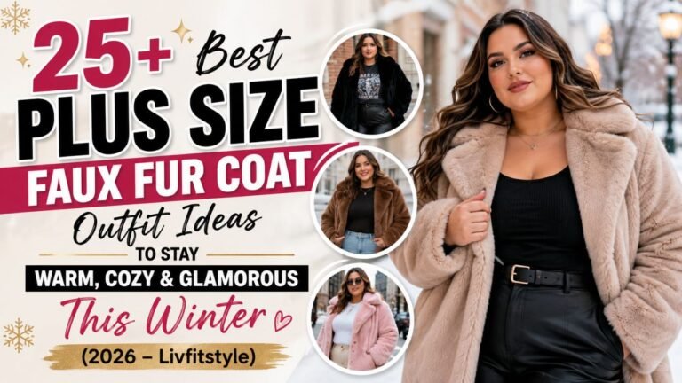 25+ Best Plus Size Faux Fur Coat Outfit Ideas to Stay Warm, Cozy & Glamorous This Winter
