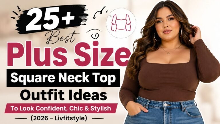 25+ Best Plus Size Square Neck Top Outfit Ideas to Look Confident, Chic & Stylish