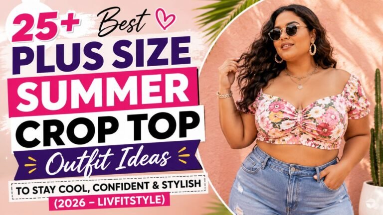 25+ Best Plus Size Summer Crop Top Outfit Ideas to Stay Cool, Confident & Stylish