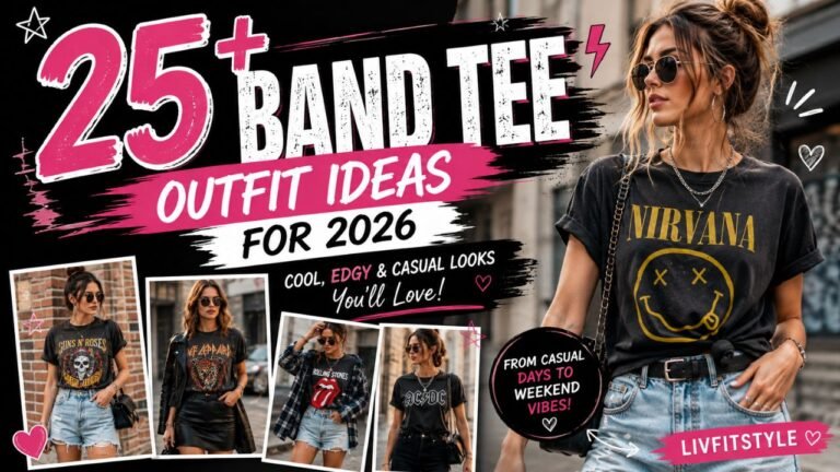 25+ Band Tee Outfit Ideas for – Cool, Edgy & Casual Looks You’ll Love
