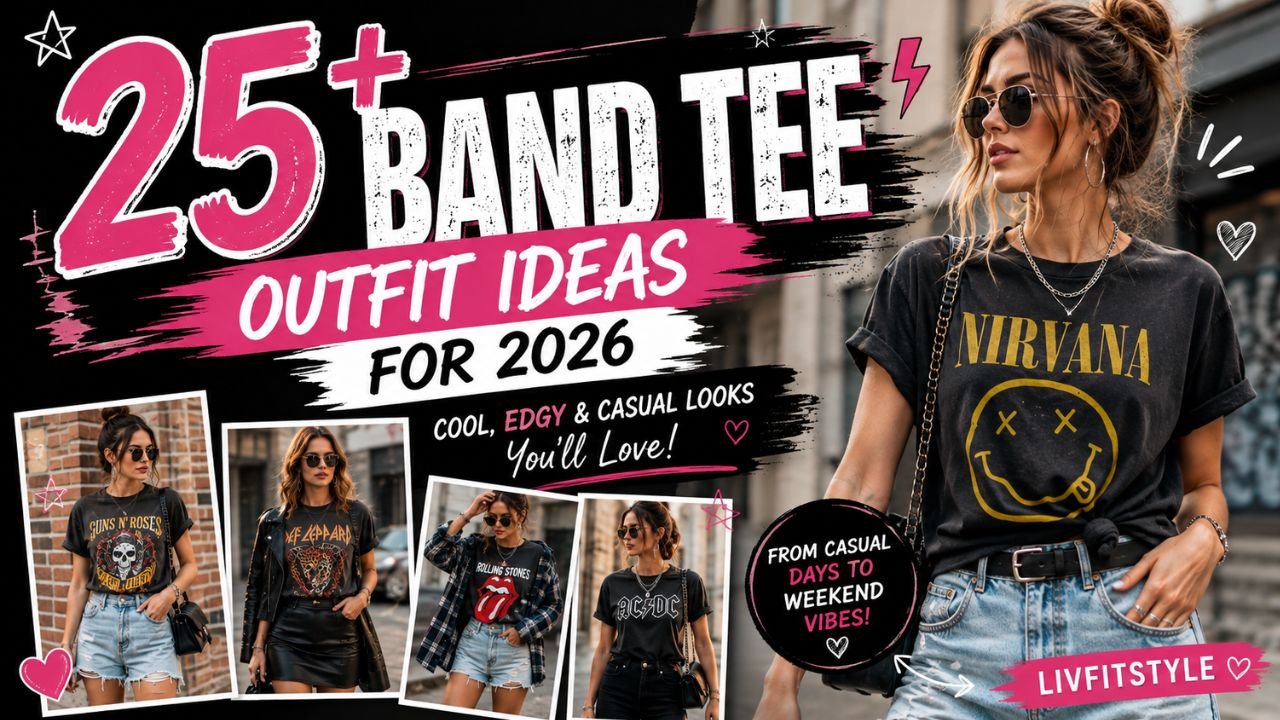 25+ Band Tee Outfit Ideas for – Cool, Edgy & Casual Looks You’ll Love