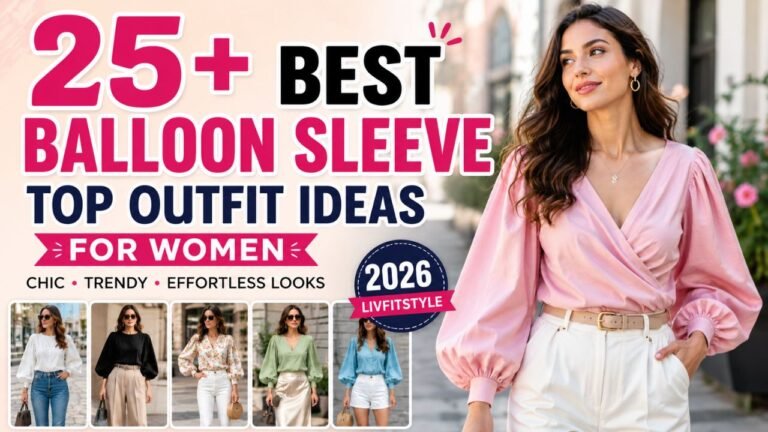 25+ Best Balloon Sleeve Top Outfit Ideas for Women