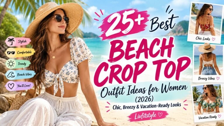 25+ Best Beach Crop Top Outfit Ideas for Women: Chic, Breezy & Vacation-Ready Looks