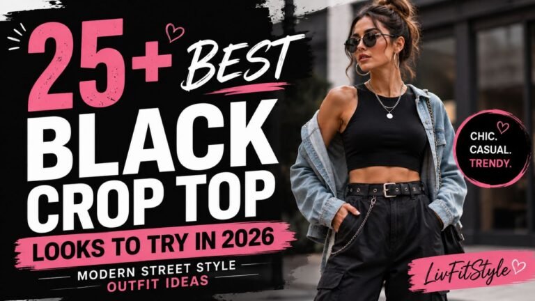How to Style a Black Crop Top: 25+ Aesthetic Outfit Ideas for Every Season