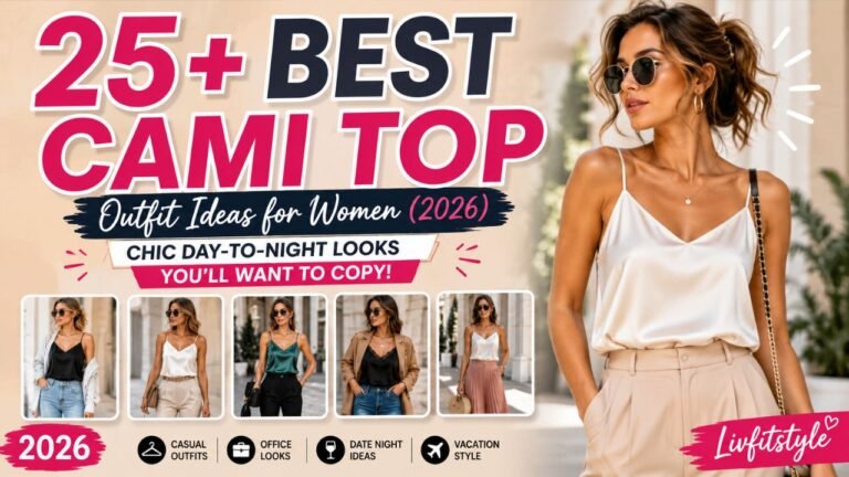 25+ Best Cami Top Outfit Ideas for Women Chic Day-to-Night Looks You'll Want to Copy