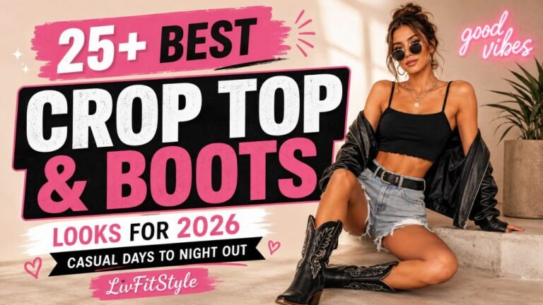 25+ Best Crop Top and Boots Looks for 2026 From Casual Days to Night Out