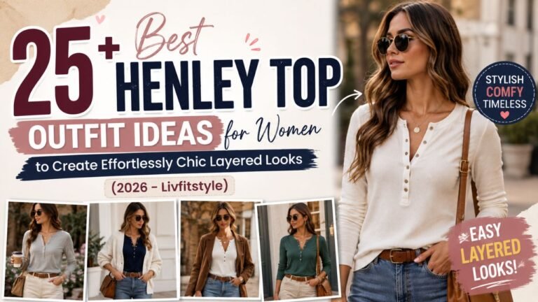 25+ Best Henley Top Outfit Ideas for Women to Create Effortlessly Chic Layered Looks