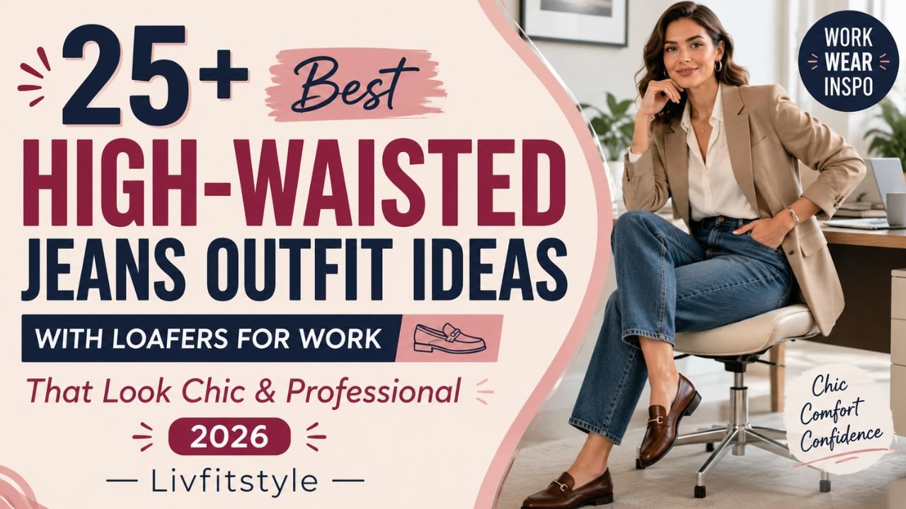 25+ Best High-Waisted Jeans Outfit Ideas With Loafers for Work That Look Chic & Professional