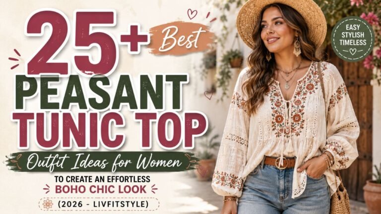 25+ Best Peasant Tunic Top Outfit Ideas for Women to Create an Effortless Boho Chic Look