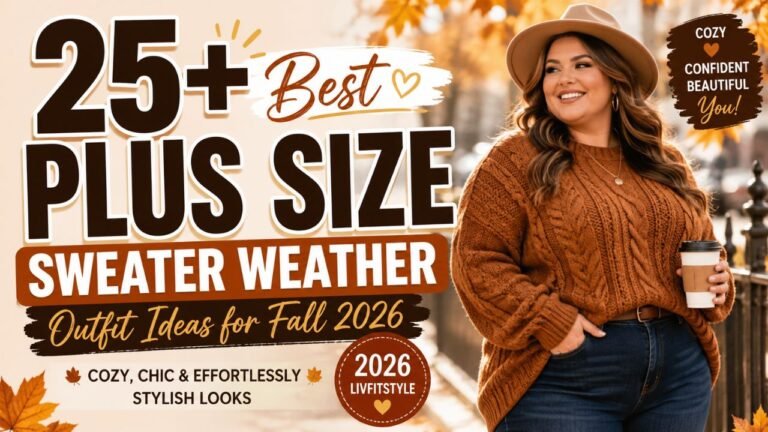 25+ Best Plus Size Sweater Weather Outfit Ideas for Fall Cozy, Chic & Effortlessly Stylish Looks