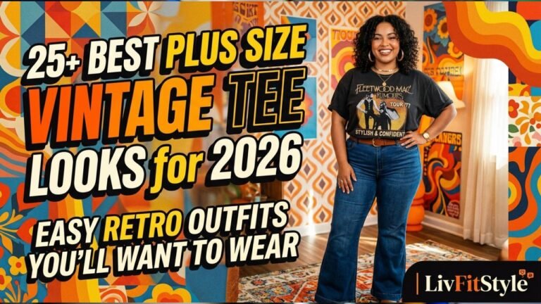 25+ Retro Vintage Tee Outfits for Plus Size Women: Casual Looks With Timeless Charm