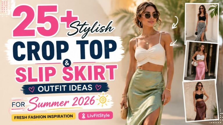 25+ Cute Crop Top and Slip Skirt Outfit Ideas for Effortlessly Chic Summer Style