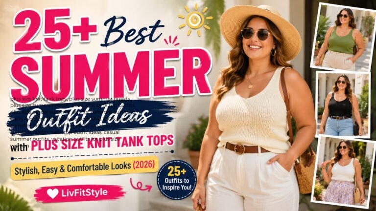 25+ Best Summer Outfit Ideas with Plus Size Knit Tank Tops – Stylish, Easy & Comfortable Looks