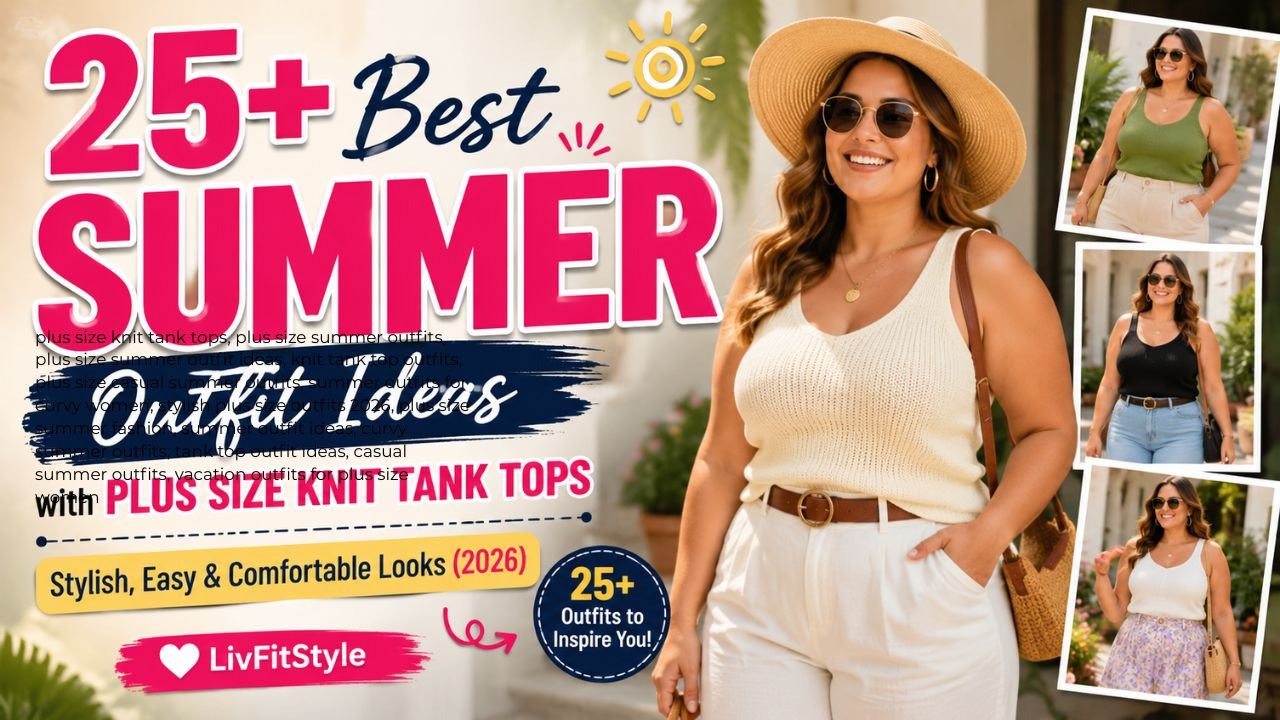 25+ Best Summer Outfit Ideas with Plus Size Knit Tank Tops – Stylish, Easy & Comfortable Looks