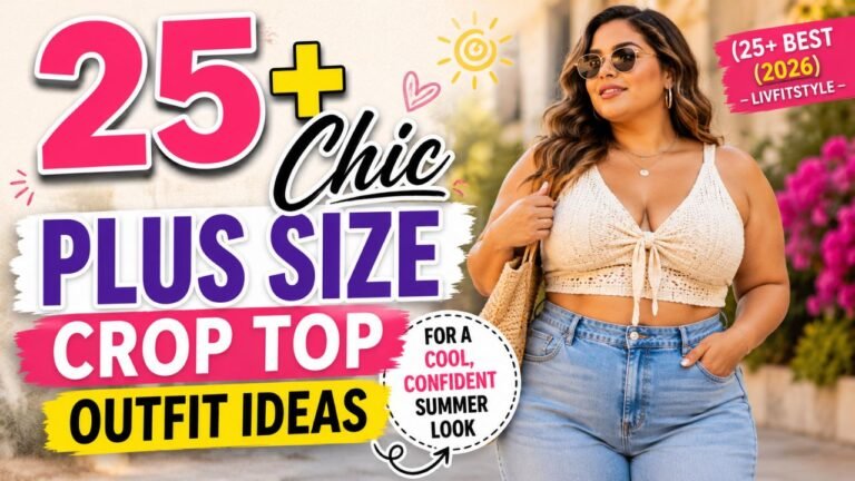 25+ Chic Plus Size Crop Top Outfit Ideas for a Cool, Confident Summer Look
