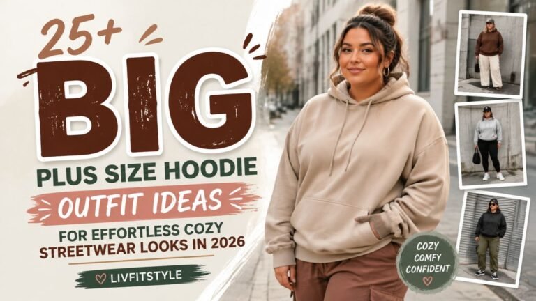 25+ Plus Size Hoodie Outfit Ideas for Effortless Cozy Streetwear Looks in