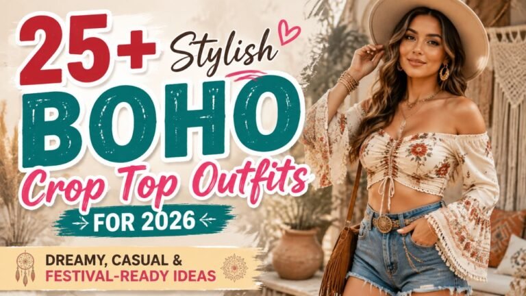 25+ Stylish Boho Crop Top Outfits for Dreamy, Casual & Festival-Ready Ideas