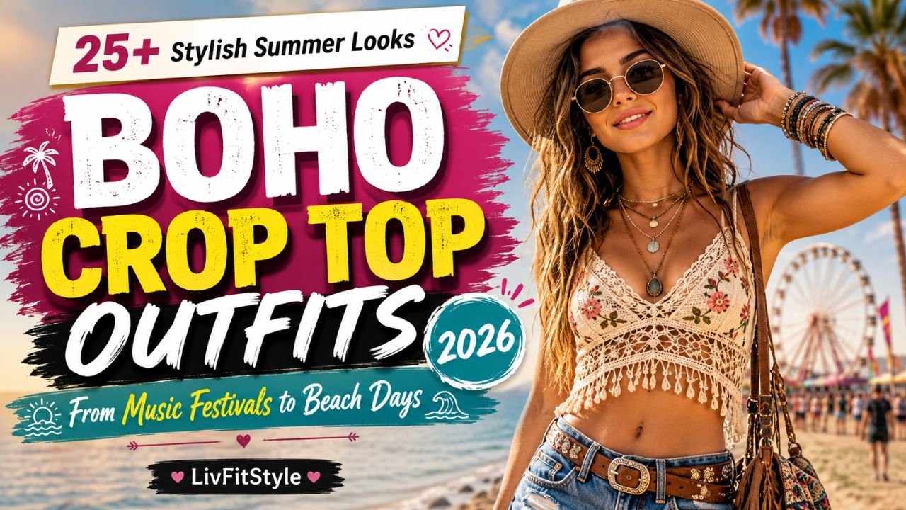 25 Boho Crop Top Outfit Ideas for Women Who Love Free-Spirited Summer Fashion