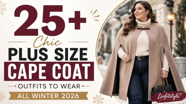 27+ Chic Plus Size Cape Coat Outfits to Wear All Winter 2026