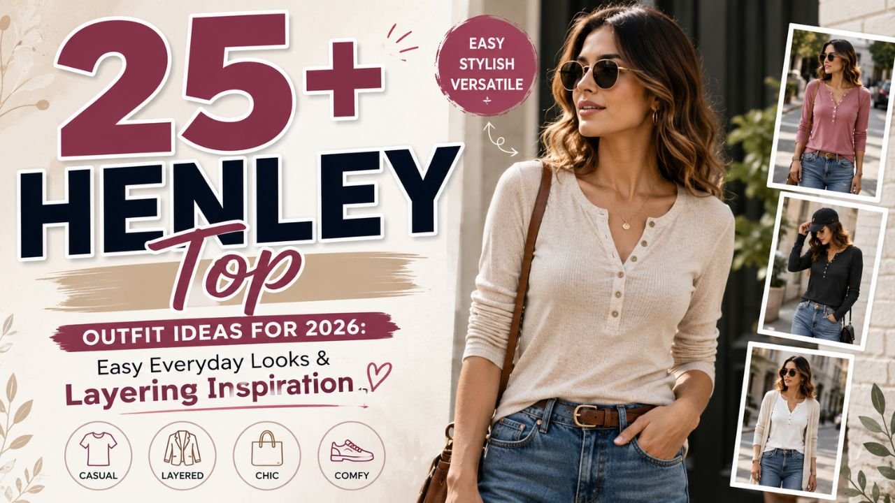 27+ Henley Top Outfit Ideas for 2026 Easy Everyday Looks & Layering Inspiration