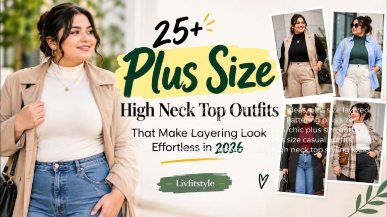 30+ Plus Size High Neck Top Outfits That Make Layering Look Effortless in 2026
