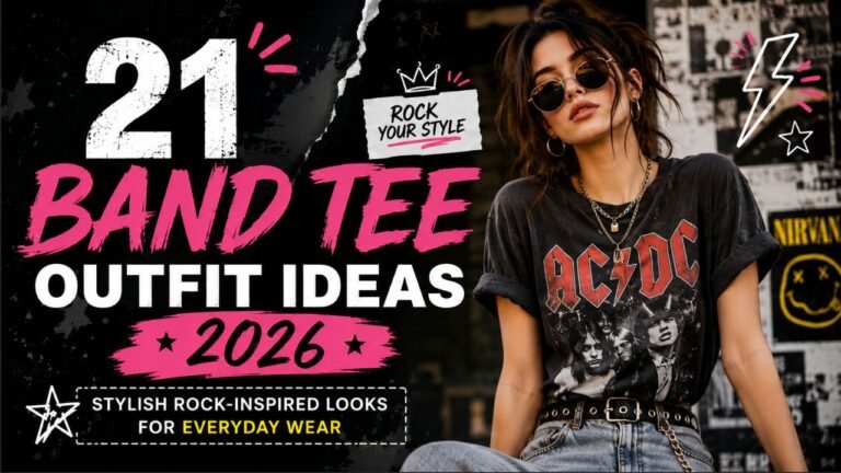 21 Band Tee Outfit Ideas 2026 Stylish Rock-Inspired Looks for Everyday Wear