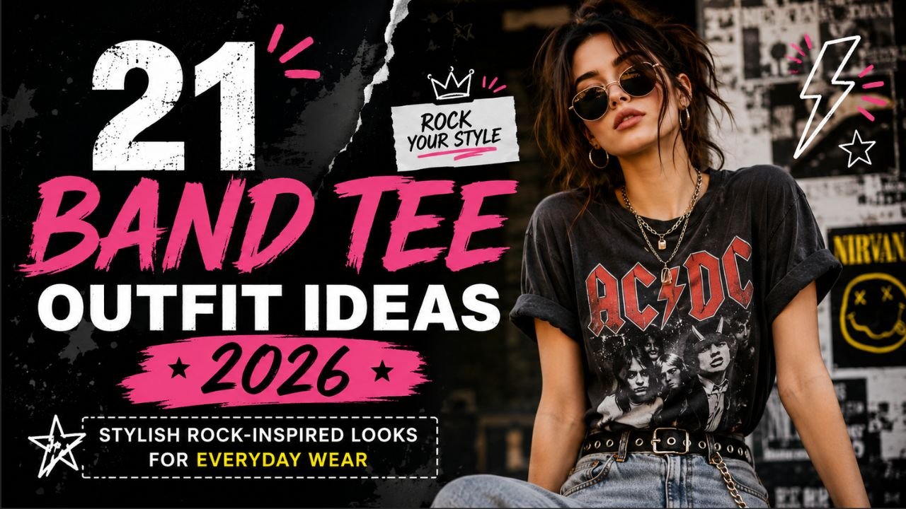 21 Band Tee Outfit Ideas 2026 Stylish Rock-Inspired Looks for Everyday Wear