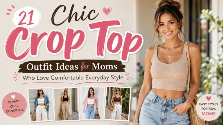 21 Chic Crop Top Outfit Ideas for Moms Who Love Comfortable Everyday Style