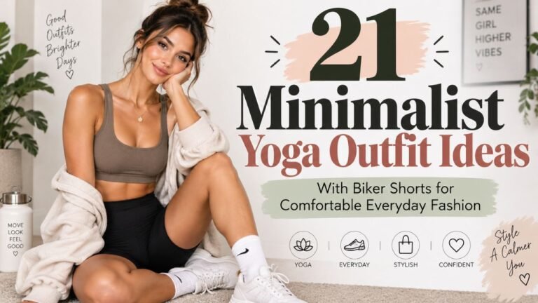 21 Minimalist Yoga Outfit Ideas With Biker Shorts for Comfortable Everyday Fashion