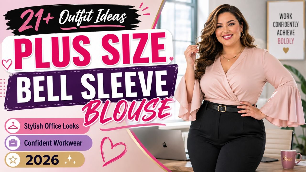 27+ Plus Size Bell Sleeve Blouse Outfit Ideas for Stylish Office Looks & Confident Workwear (2026)