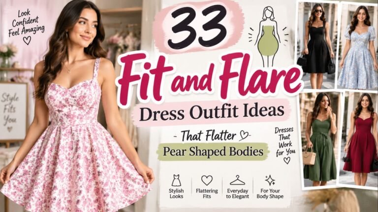 33 Fit and Flare Dress Outfit Ideas That Flatter Pear Shaped Bodies