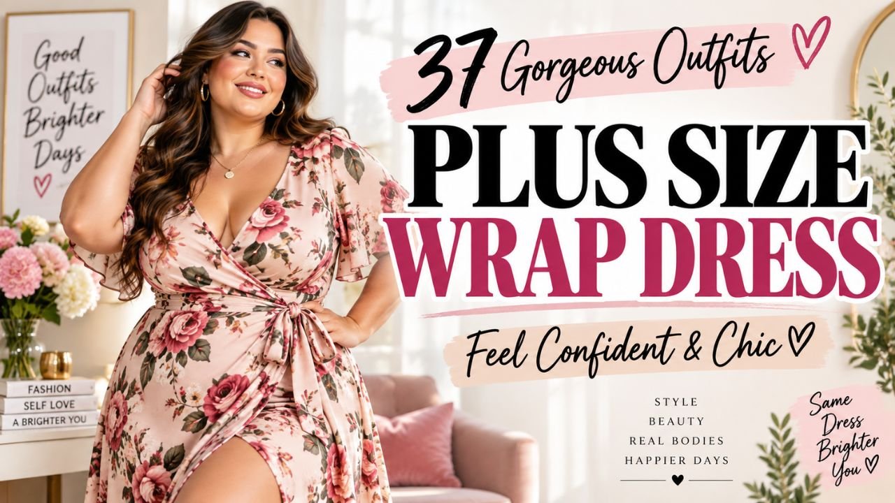 37 Gorgeous Plus Size Wrap Dress Outfits That Make You Feel Confident & Chic
