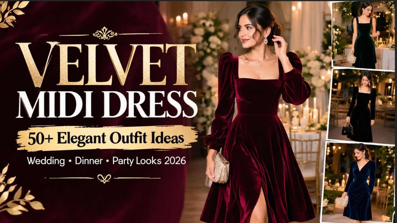 50 Velvet Midi Dress Outfit Ideas for Weddings, Dinner Dates & Parties