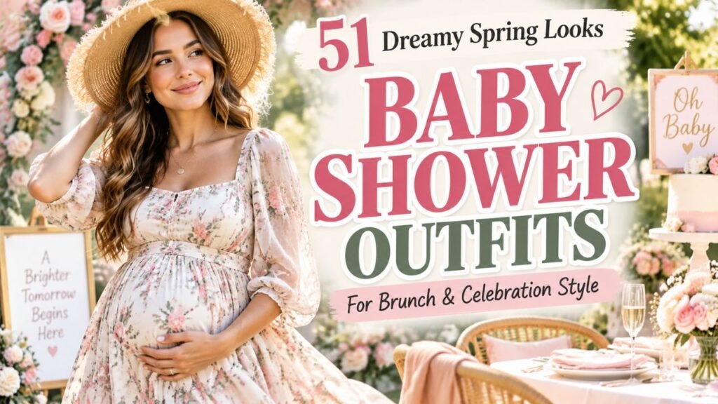51 Dreamy Baby Shower Outfits for Spring Celebrations & Brunch Events