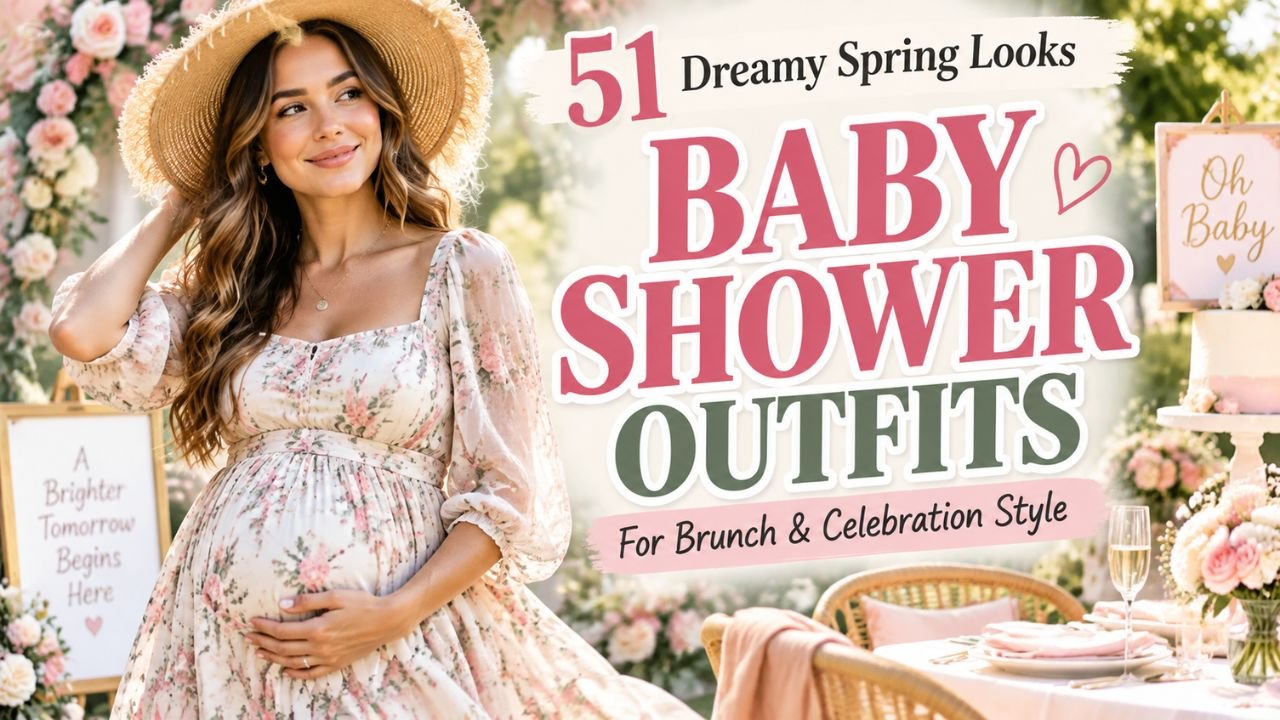 51 Dreamy Baby Shower Outfits for Spring Celebrations & Brunch Events