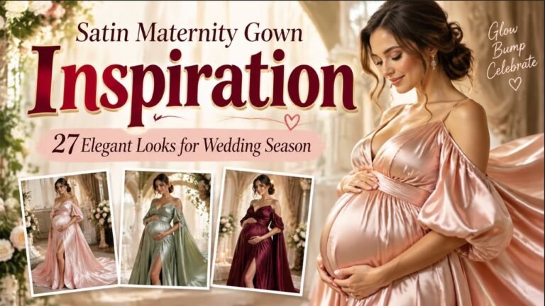Satin Maternity Gown Inspiration 27 Elegant Looks for Wedding Season