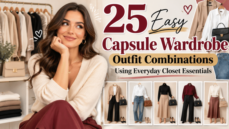 25 Easy Capsule Wardrobe Outfit Combinations Using Everyday Closet Essentials